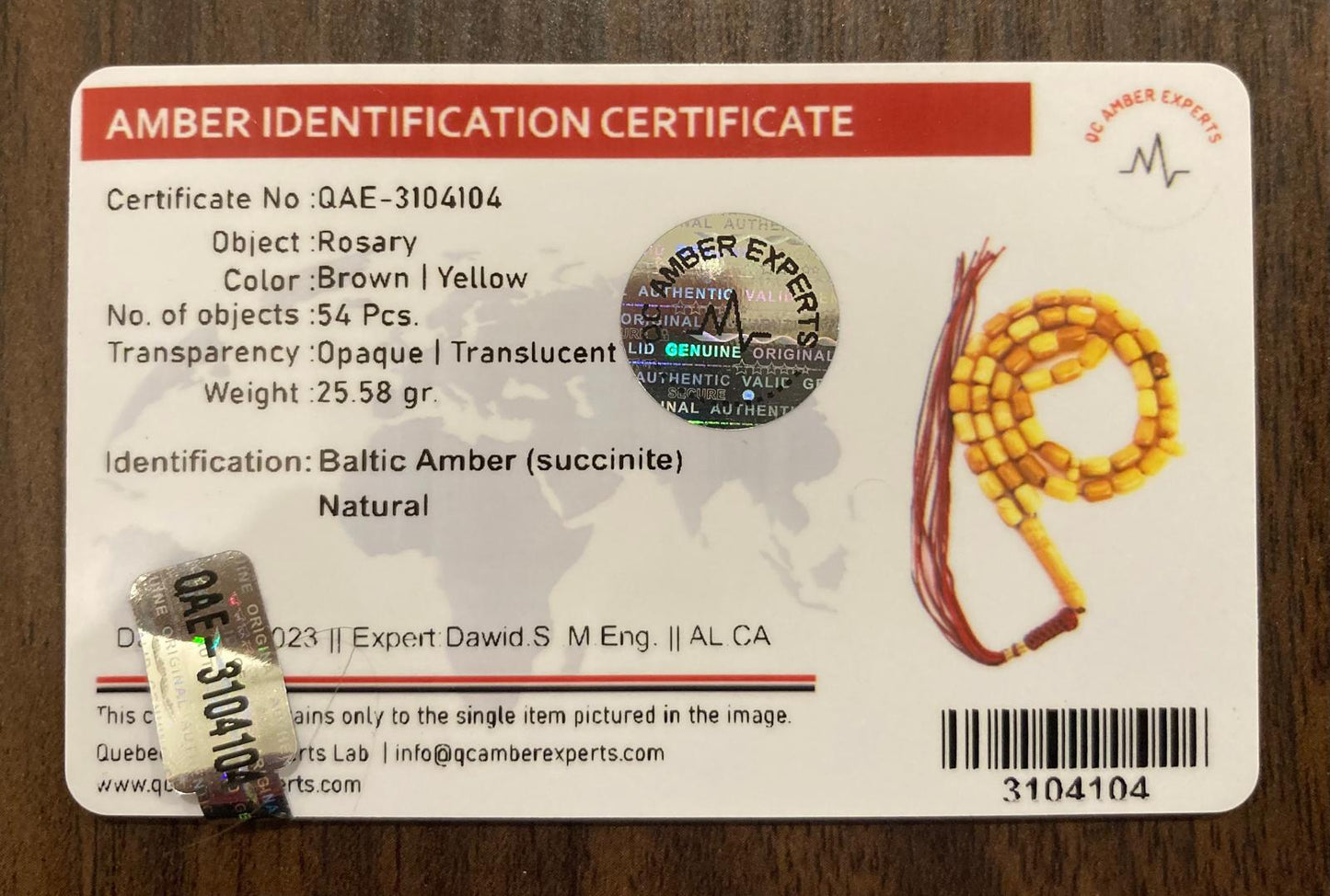 مسبحة كهرب بولندي قديمة ومعتمدة