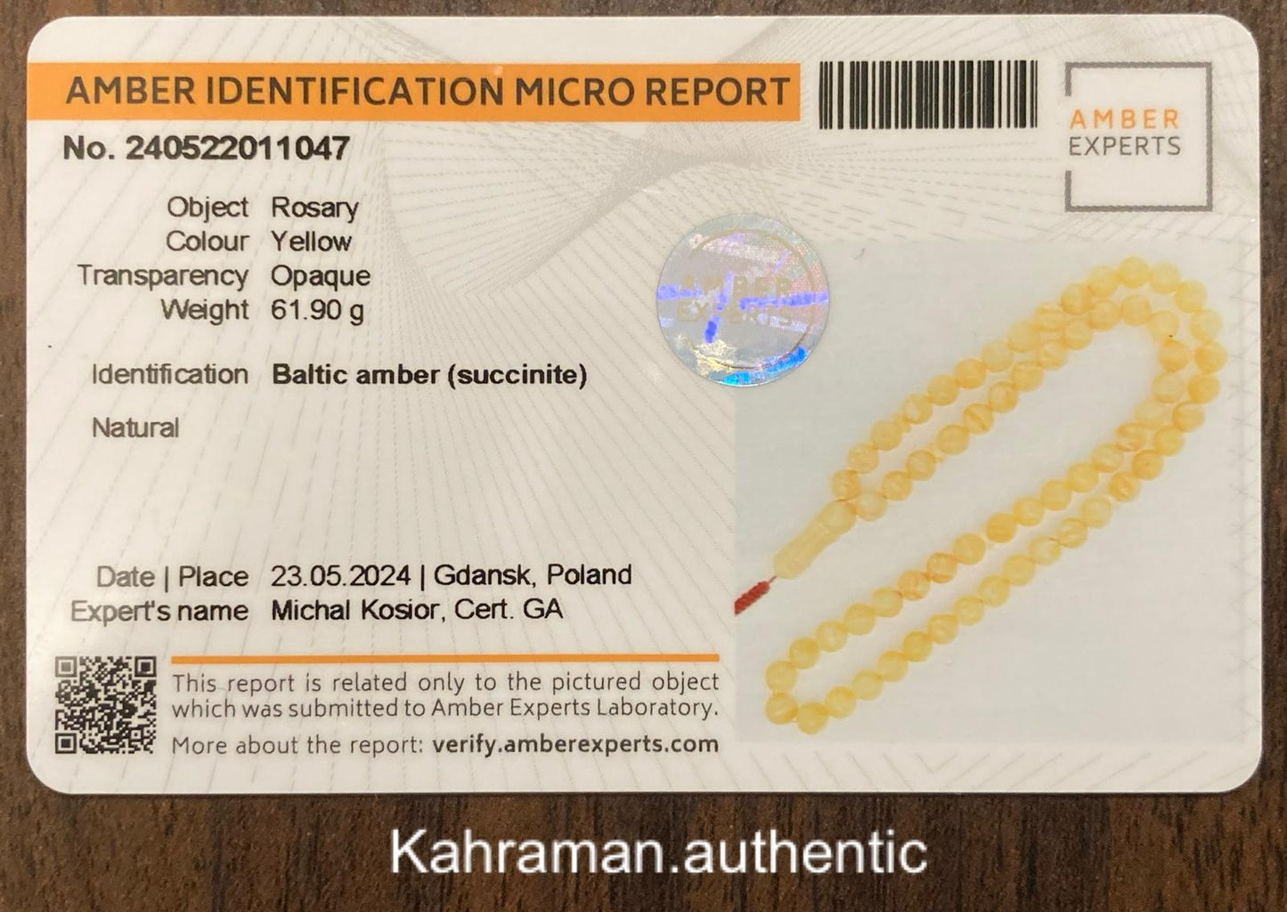 مسبحة كهرب كالينينغراد جامبو تربل سوبر مع تشخيط ملكي رهيب وموثقة بشهادة